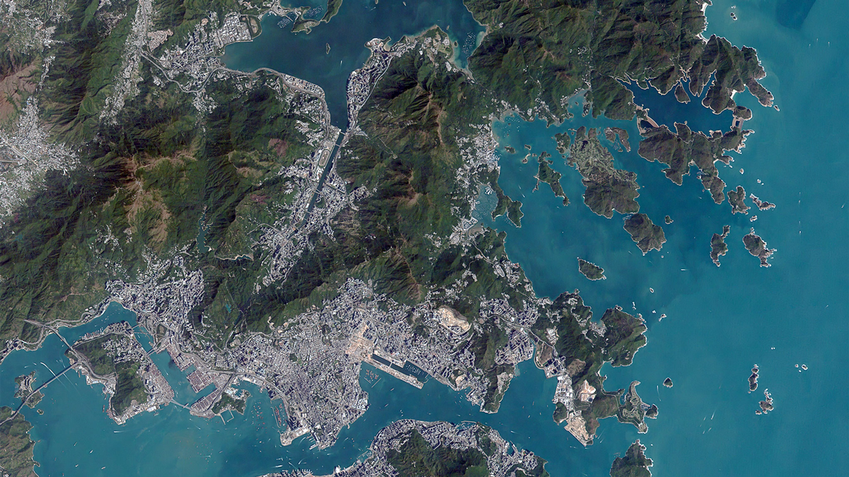 香港的卫星影像