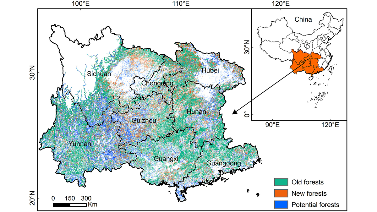 Map of the study area in southern China.