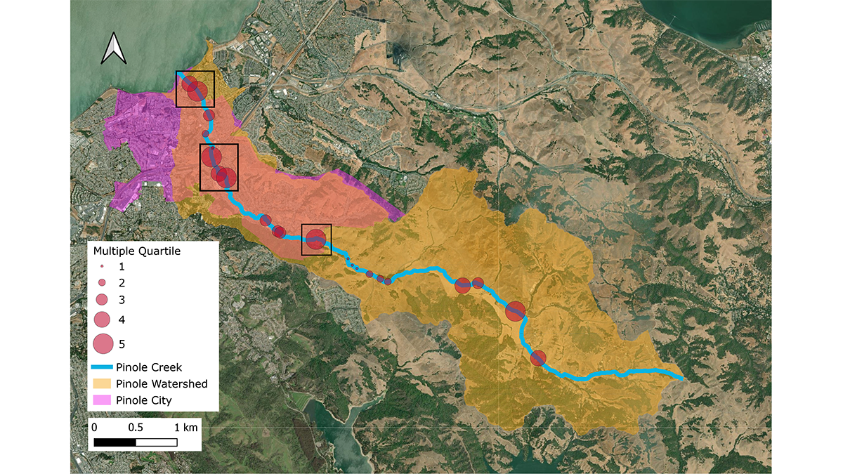 Map of survey space.