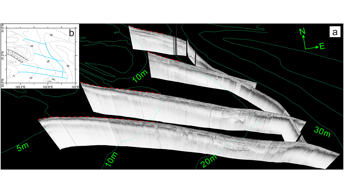 Subaqueous seismic profiles from the paper.
