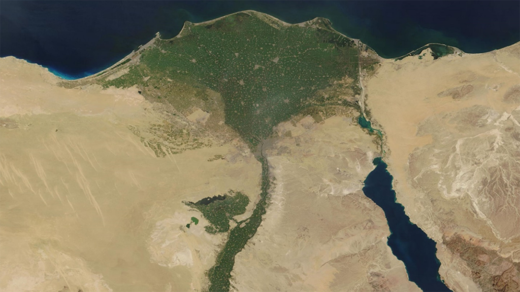 Satellite image of the Nile Delta