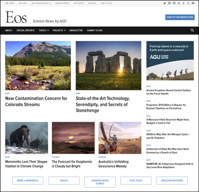 Screenshot of Eos.org