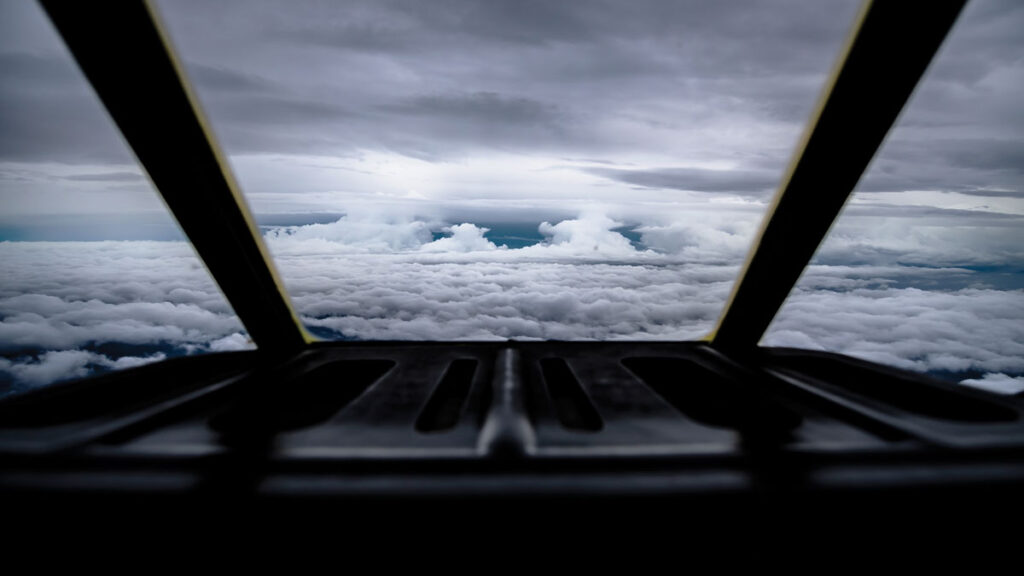Hurricane Hunters approach Hurricane Florence in 2018.