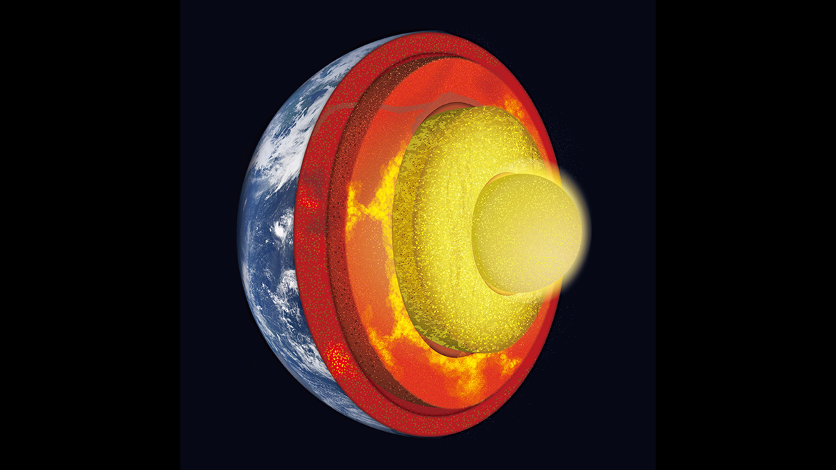 Illustration of the Earth's internal structure.
