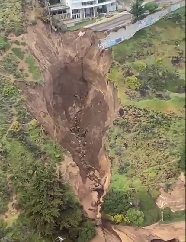 The large erosive landform at Viña del Mar in Chile. 