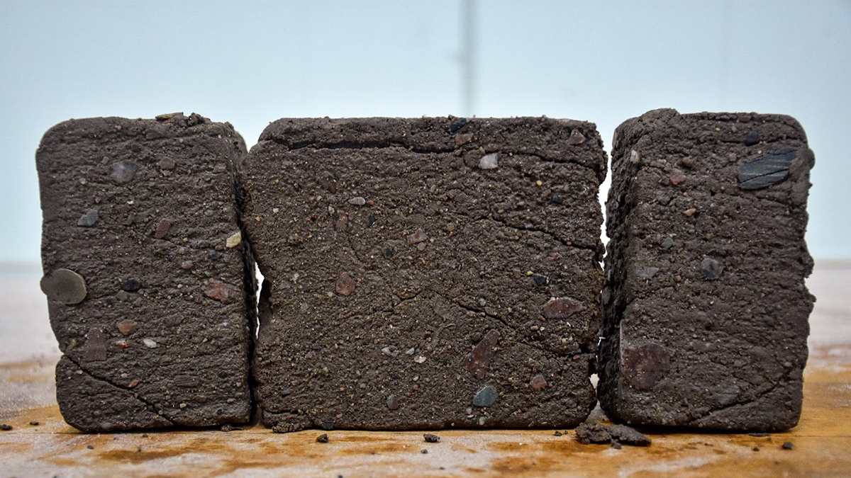 Three soil blocks from a subice core taken in Camp Century, Greenland