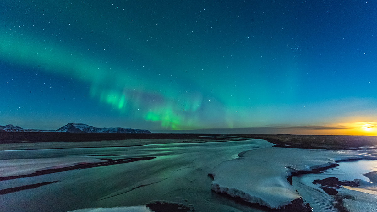 Photo of the Aurora Borealis in Iceland