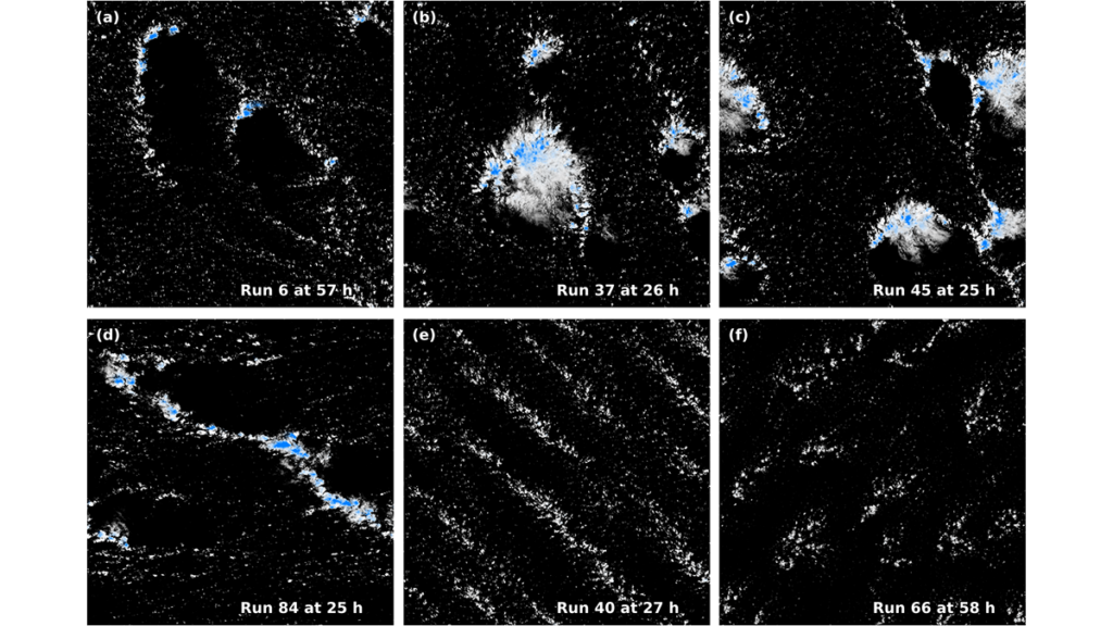 Simulations of clouds.