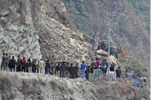 Image of the fatal landslide on State Highway 31A in January 2016. Courtesy of Save the Hills
