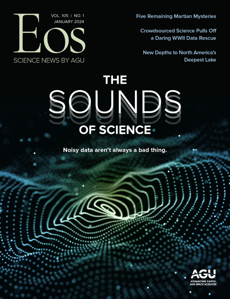 Cover of the January 2024 issue of Eos