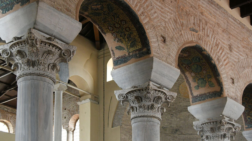 Arches within the Church of the Acheiropoietos