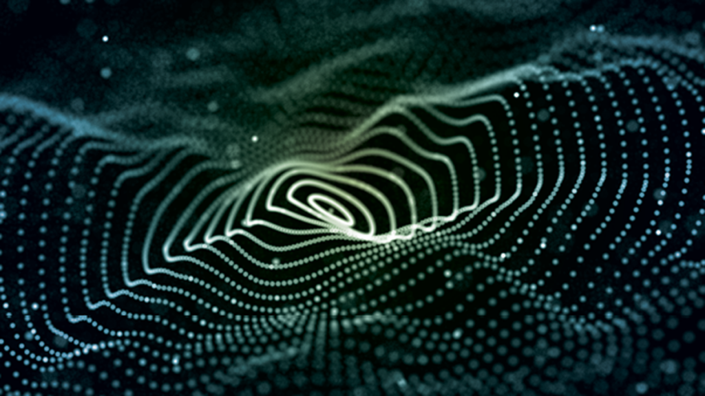 Artist rendering of a digital wave