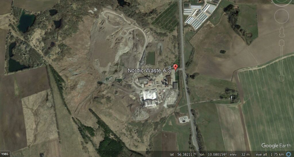 Google Earth image of the Nordic Waste site, collected in April 2022.