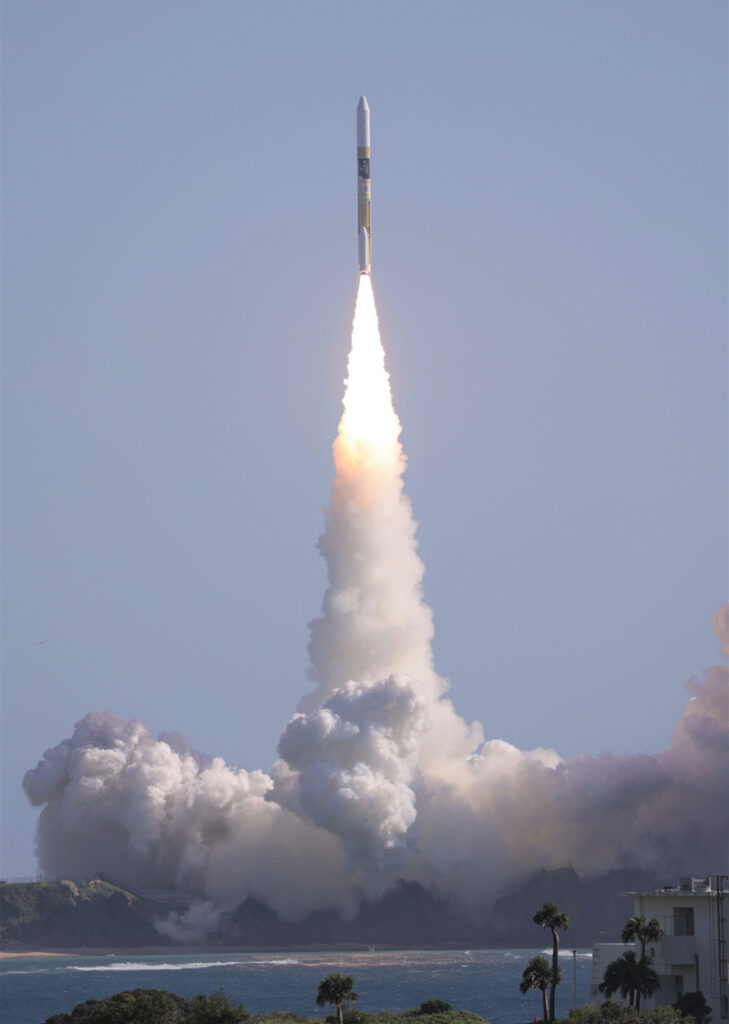 A rocket launch from a distance