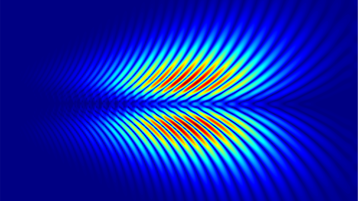 Simulation of an Alfvén wave in a dipole magnetic field.