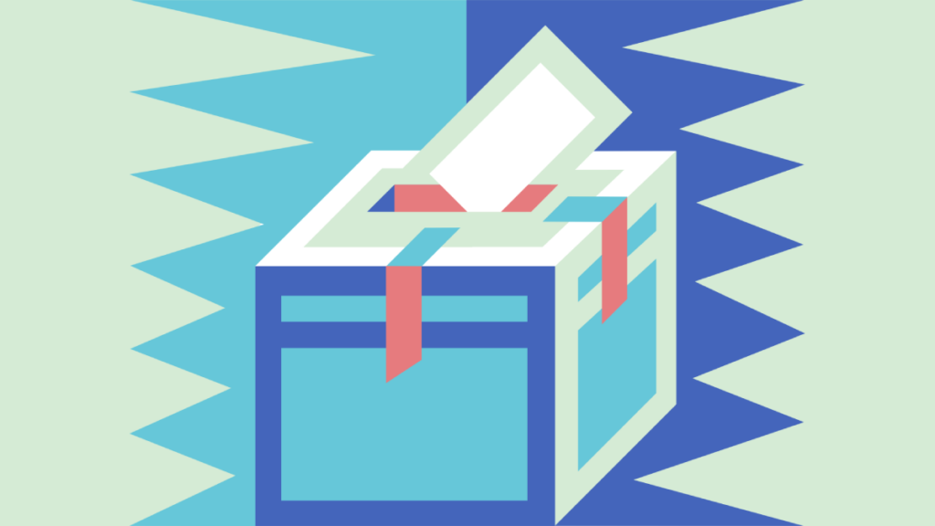 Illustration of a ballot box.