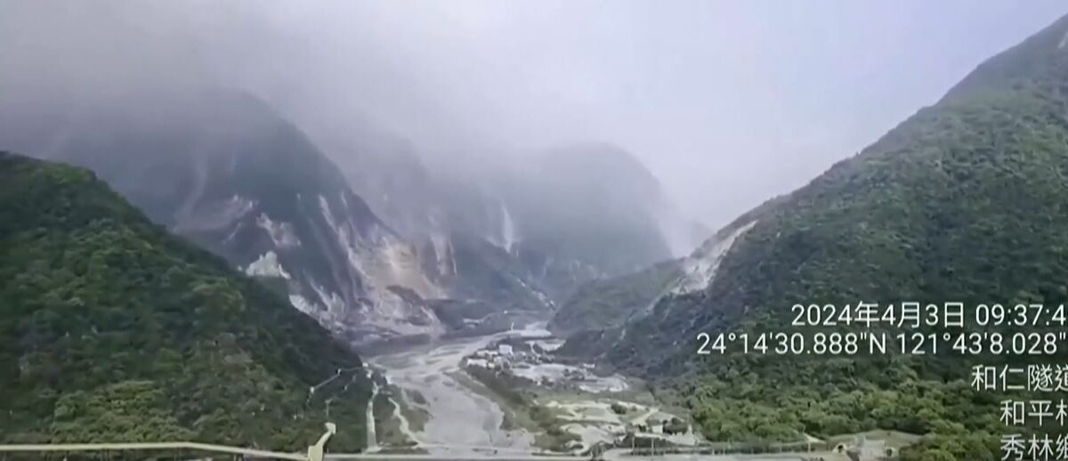 The aftermath of the 3 April 20204 earthquake in Taiwan.