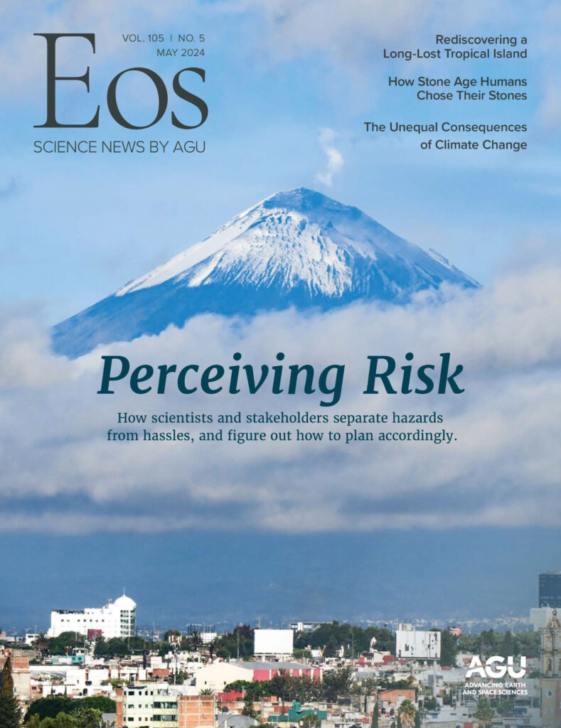 Cover of the May 2024 issue of Eos