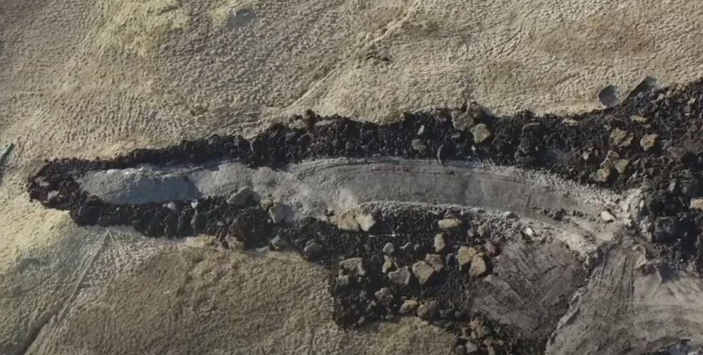 The aftermath of the 7 May 2024 peatslide in Shetland.