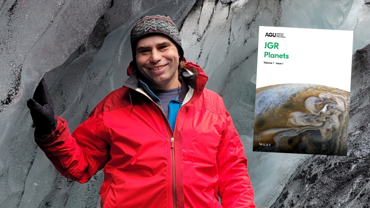 Photo of Laurent Montési with the journal cover