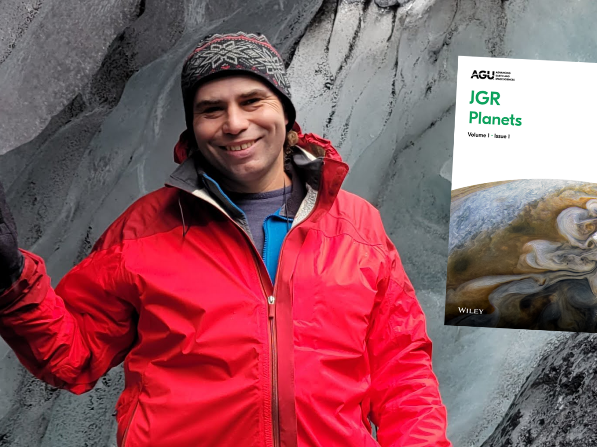 Photo of Laurent Montési with the journal cover