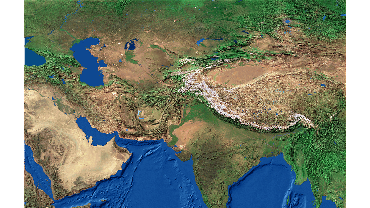 Remote sensing image of the Pan-Third Pole region