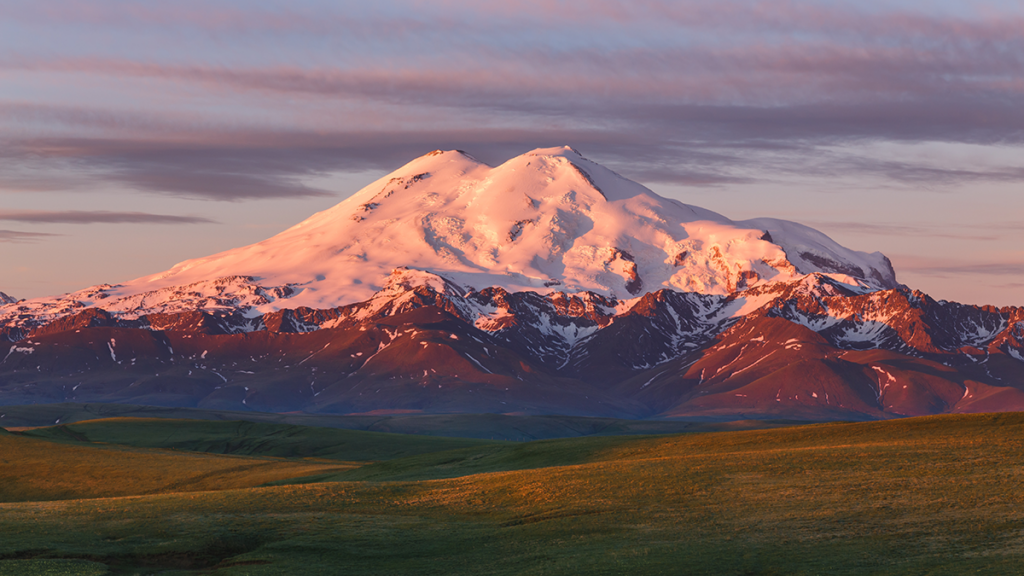A photo of the Caucasus mountains.