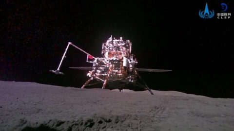 Robotic lander on the Moon’s surface