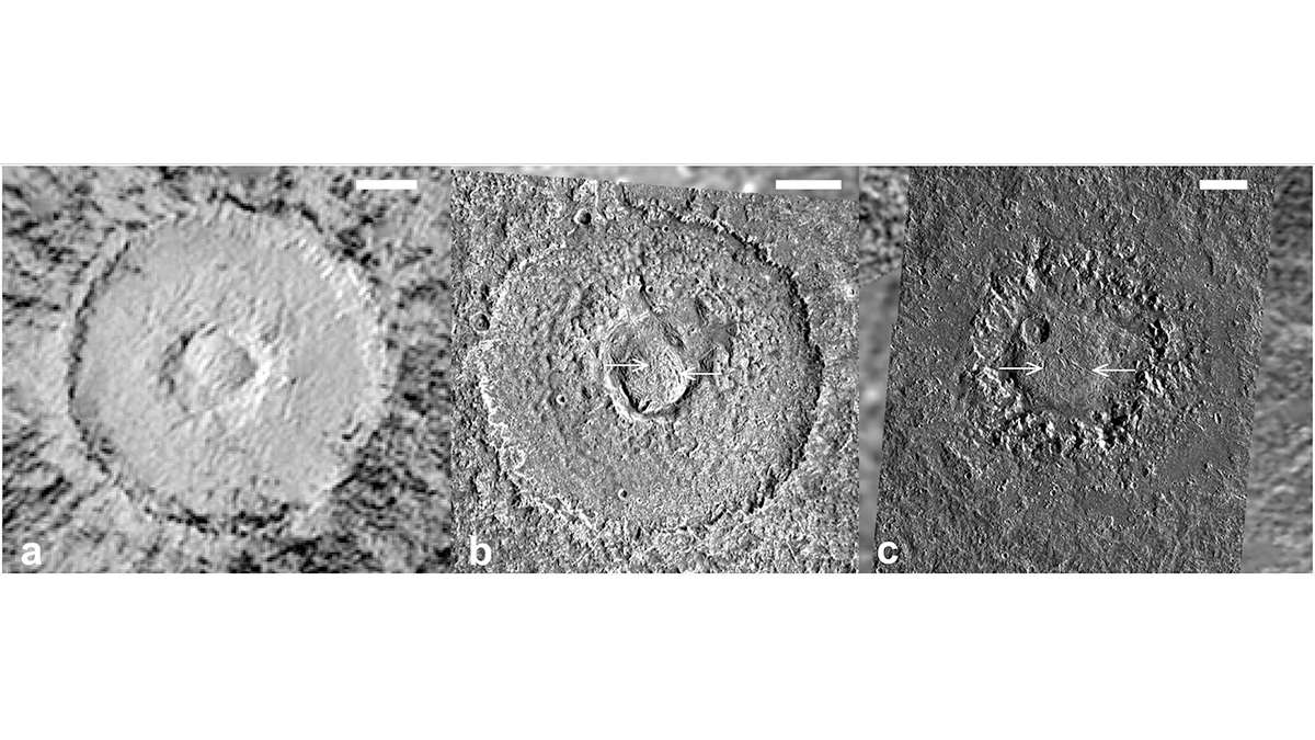 Images of 3 craters.