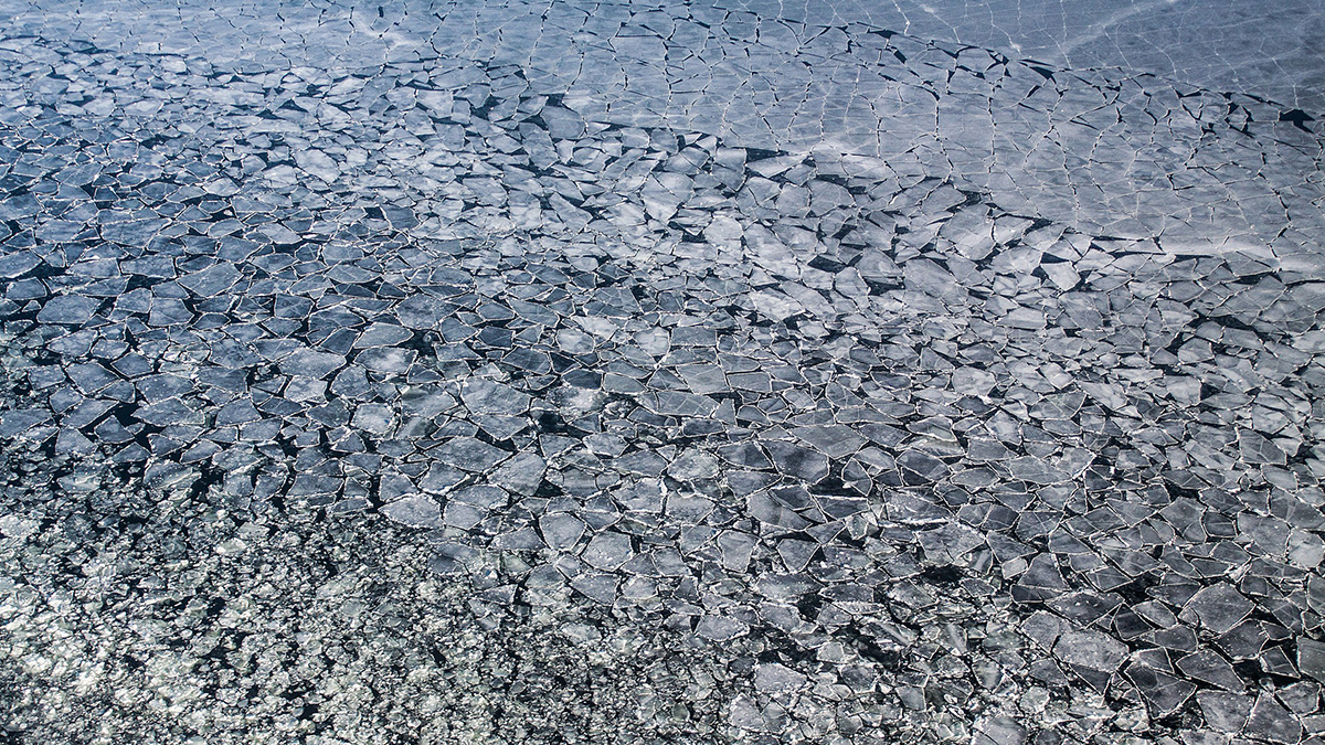 Sea ice as seen from the air