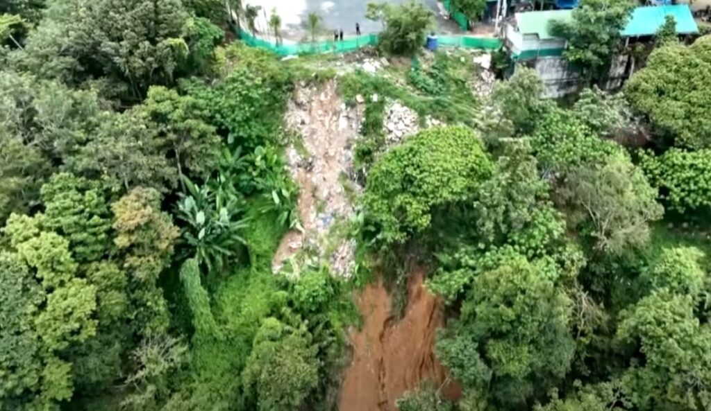 The crown of the 23 August 2024 landslide at Nakkerd Hill in Thailand.