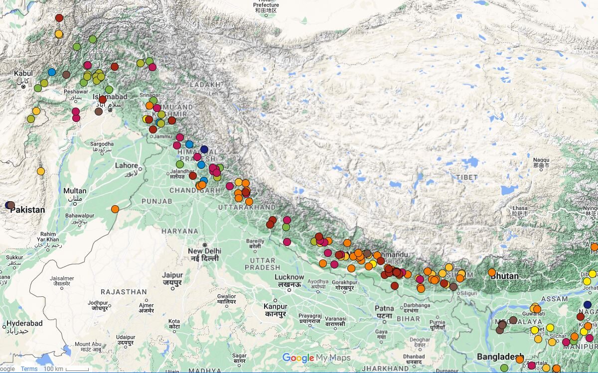 Fatal landslides along the Himalayan Arc in 2024 to date. Author's own data, CC BY-SA 4.0