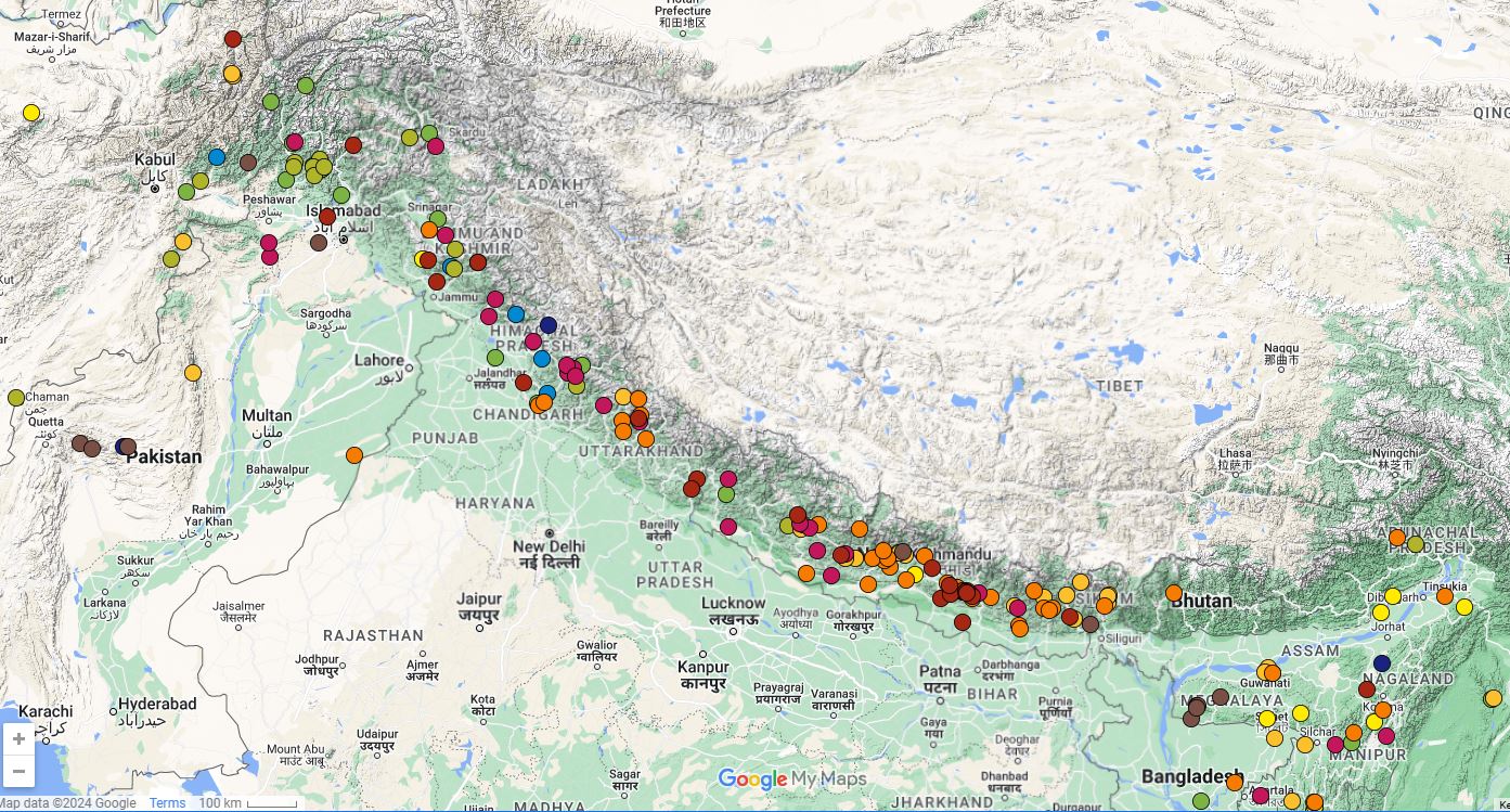 Fatal landslides along the Himalayan Arc in 2024 to date. Author's own data, CC BY-SA 4.0