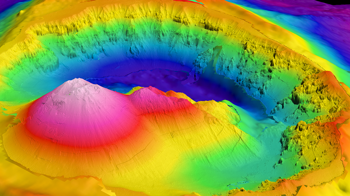 Image of an underwater volcano.