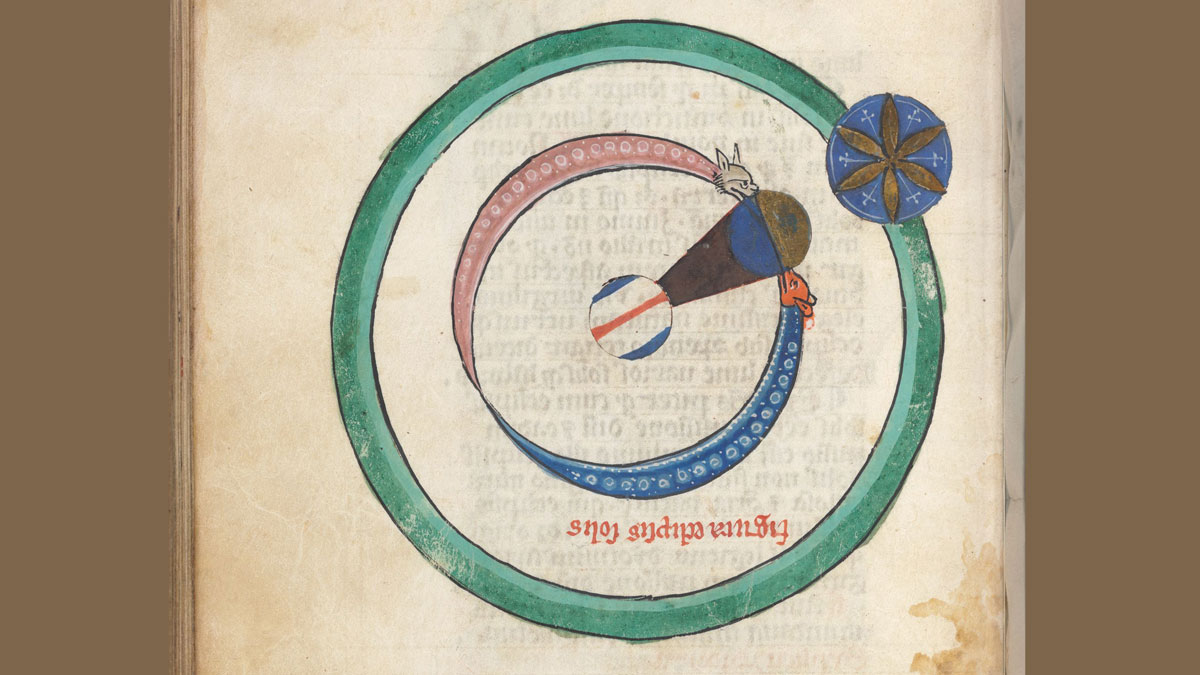 A 13th century artist’s depiction of an eclipse