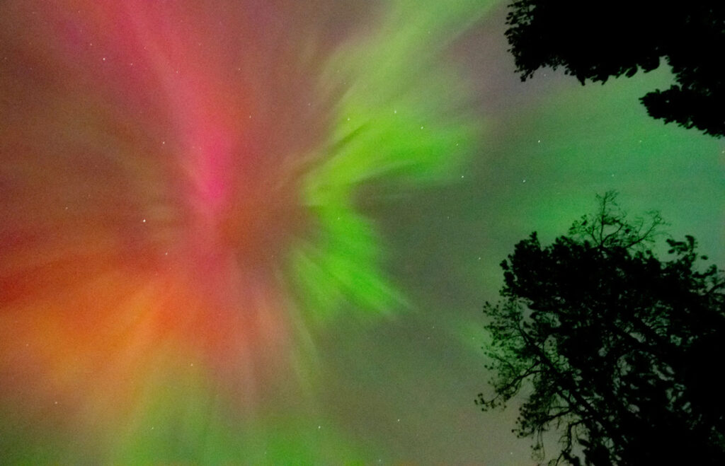 An aurora appearing on 10 May 2024