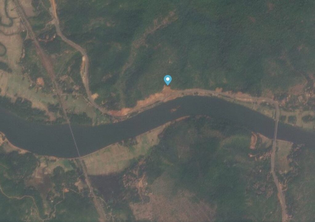 Planet Labs image of the site of the Shirur landslide in India.