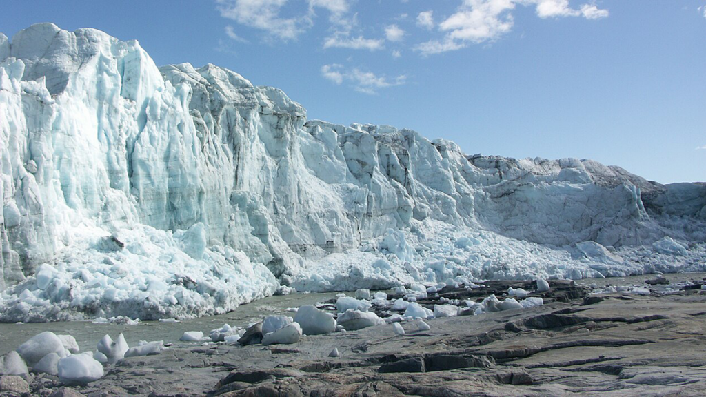 Photo of a glacier