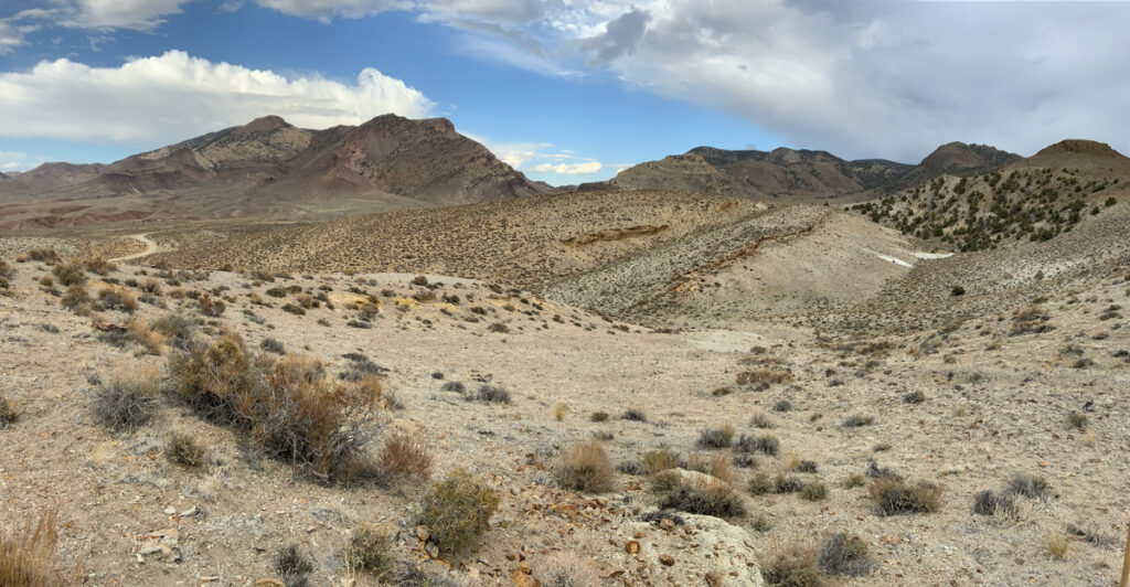 Un paisaje desértico y montañoso