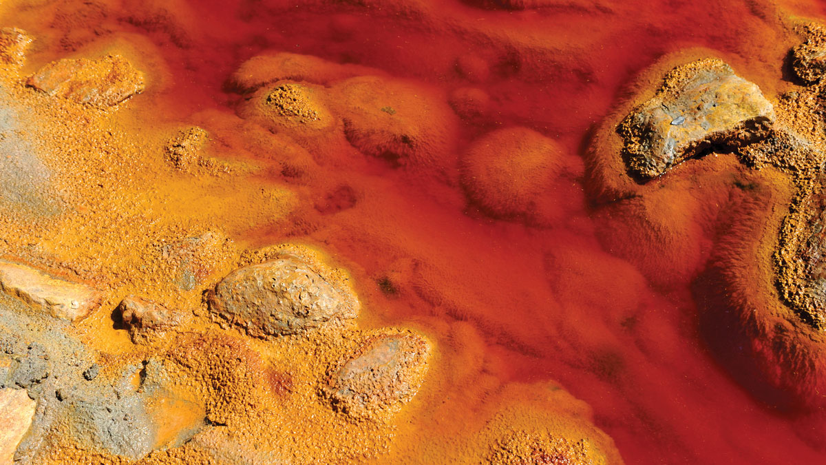 Acidic waters of the Rio Tinto in Spain