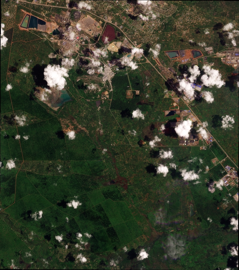 Planet Labs image before the failure of the Chambishi TSF.