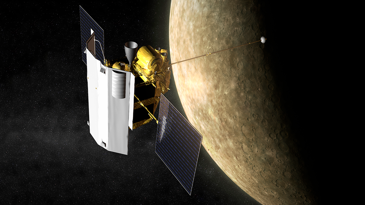 A satellite orbiting Mercury