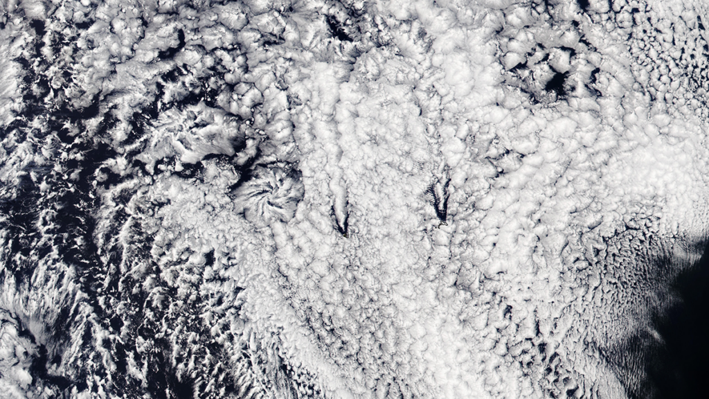 Satellite image of clouds.