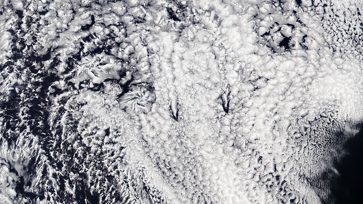 Satellite image of clouds.
