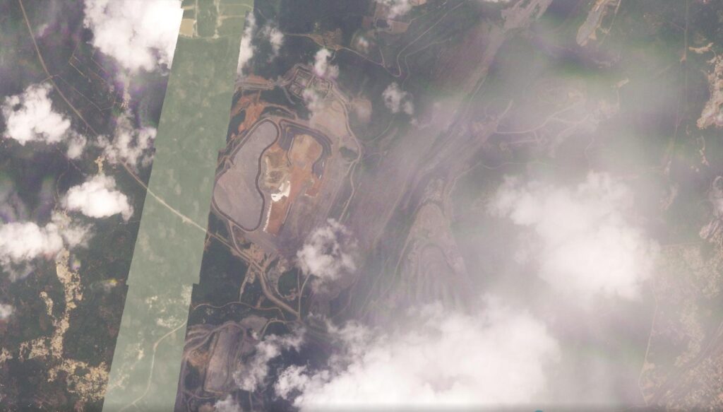 Satellite image of the Beposo TSF after the reported day of the failure.