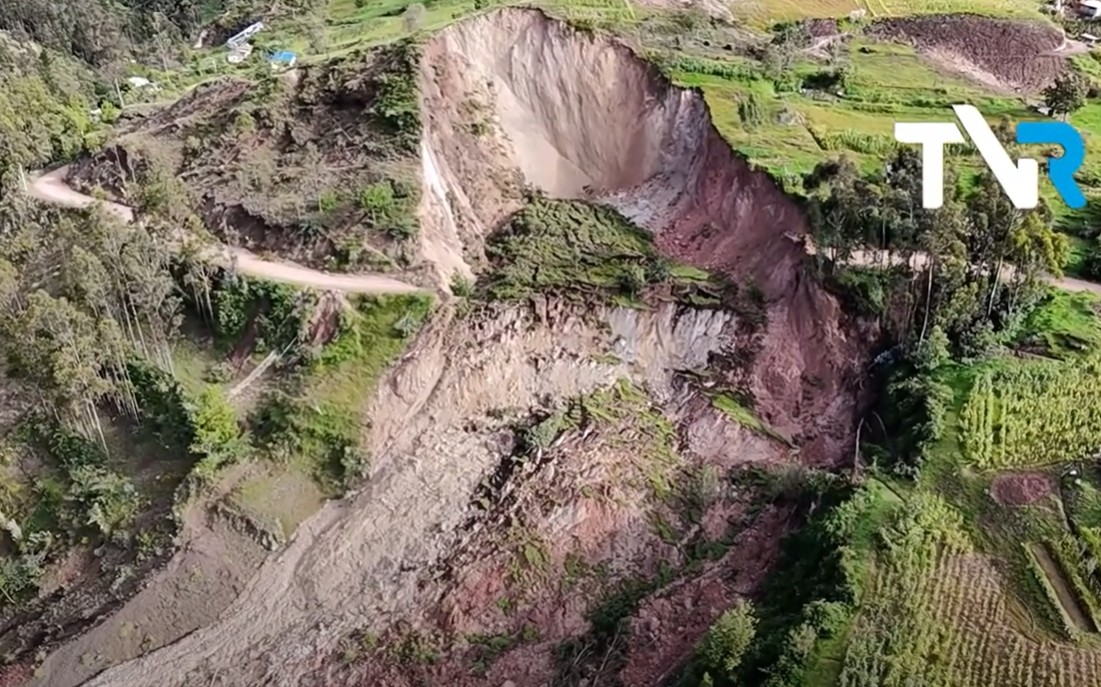 The source area of the 30 March 2025 landslide near to Chuanazana in Ecuador