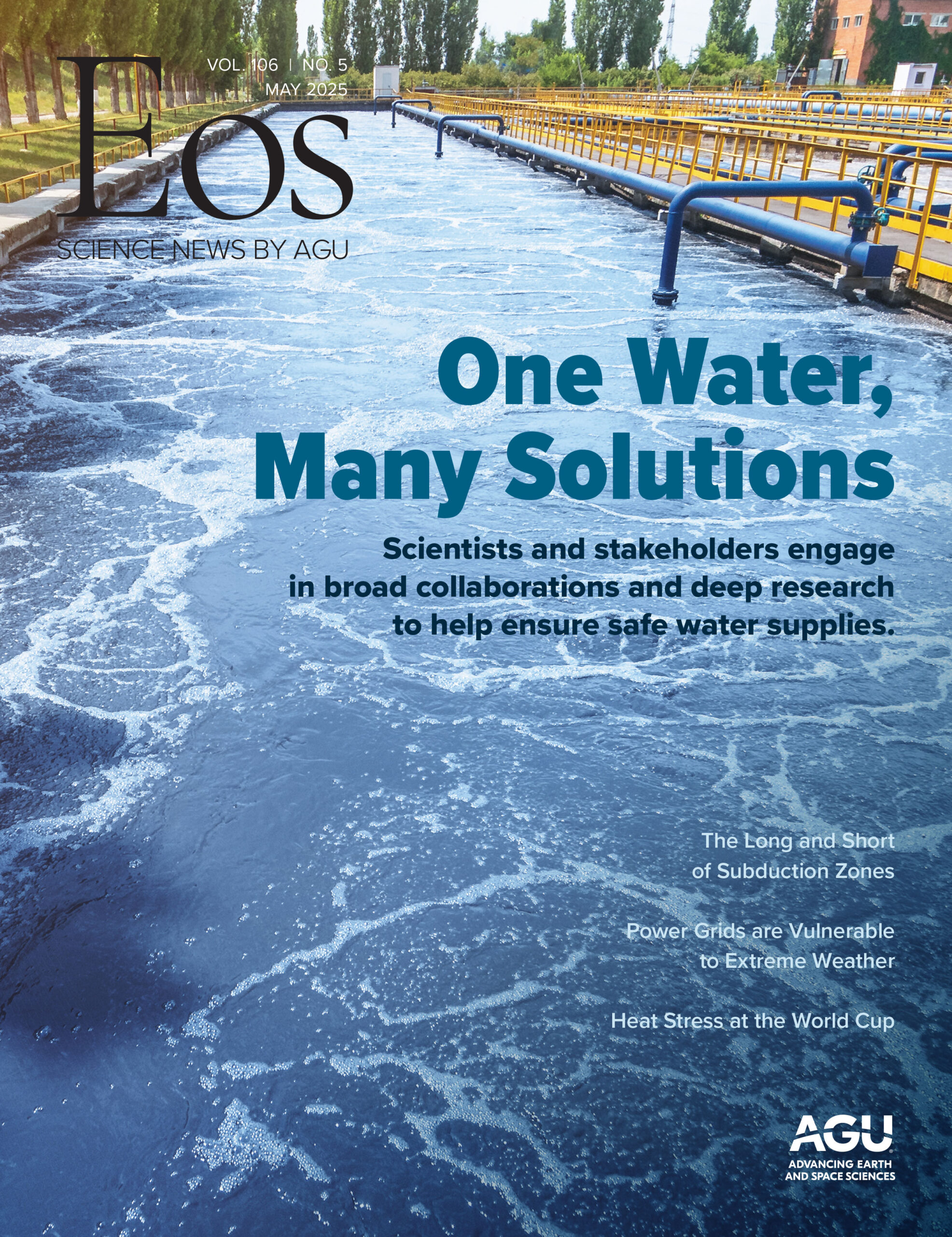 Cover of the May 2025 issue of Eos
