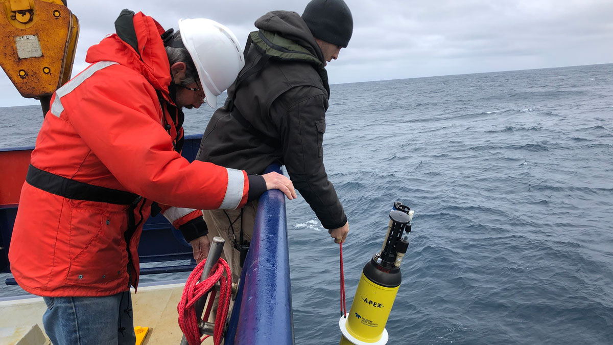 Deployment of robotic floats in the ocean