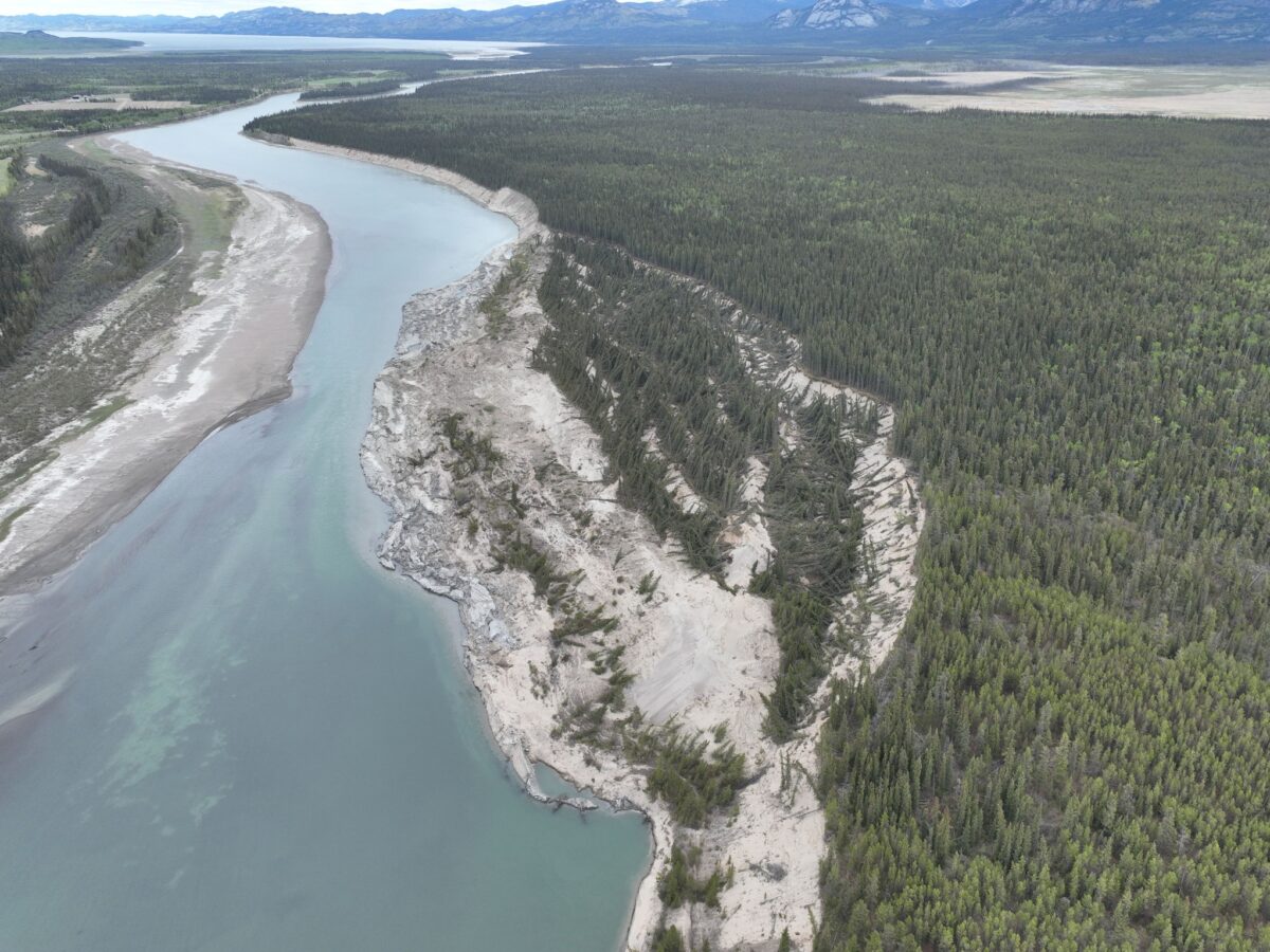 The May 2025 landslide on the Burma River in Yukon.