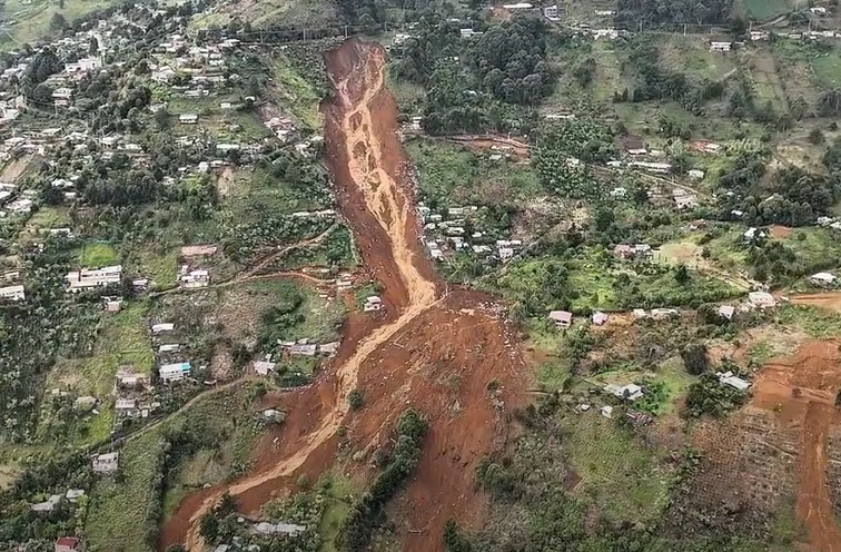 The main body of the 25 June 2025 landslide at Granizal in Colombia.